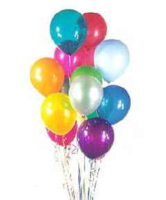 19 adet u�an balondan yap�lm�� balon buketi