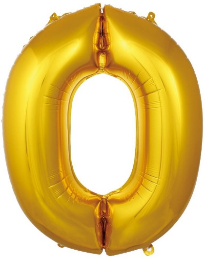 Gold Rakam Balon 16 İnç