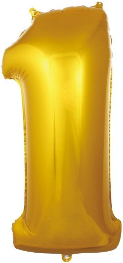 1 Rakam Balon Gold