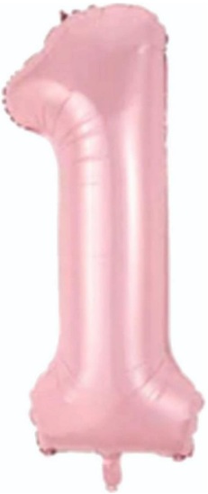 1 Rakam Balon Pembe 34