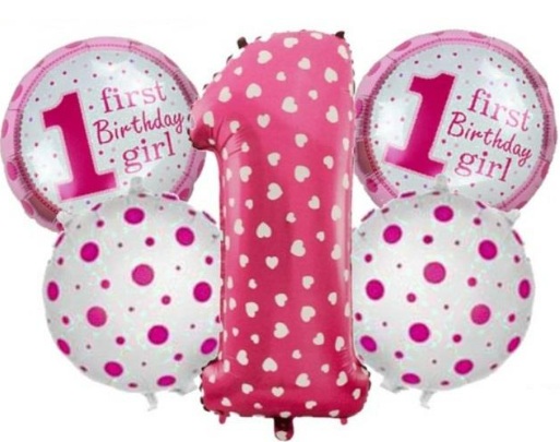 1 Yaş Pembe 5'li Set Balon