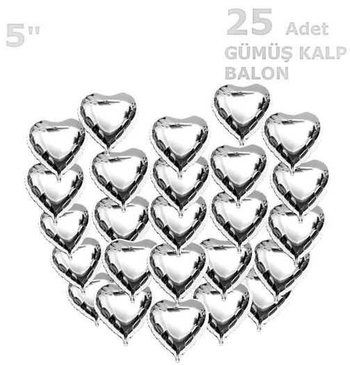 Kalpli Set Balon Gümüş