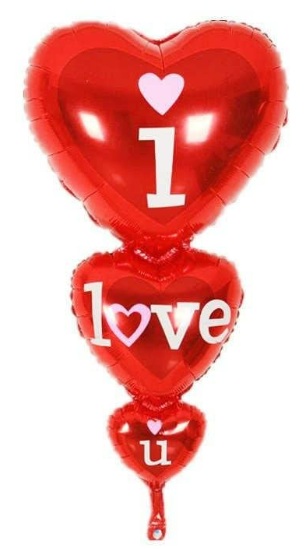 I Love You Kalp Balon