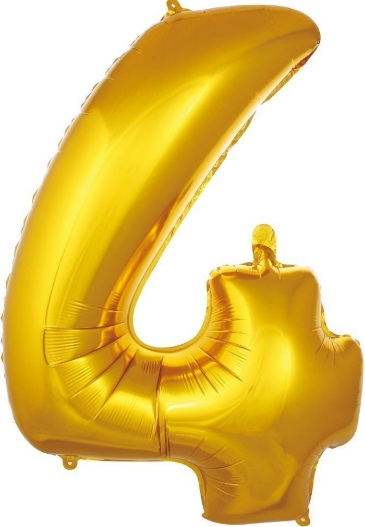 4 Rakam Balon 40 inç Gold