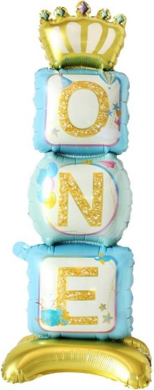 Ayaklı Öne Mavi Folyo Balon