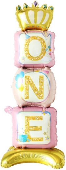 Ayaklı Öne Pembe Folyo Balon