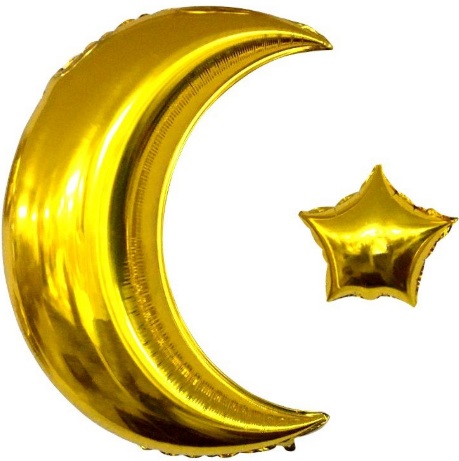 Ay Yıldız Gold Folyo Balon