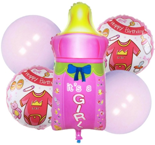 Biberon Pembe Balon Seti
