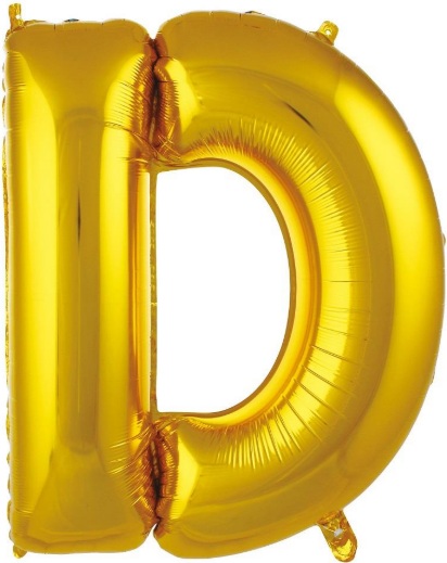 D Harfi Balon 40 inç Gold