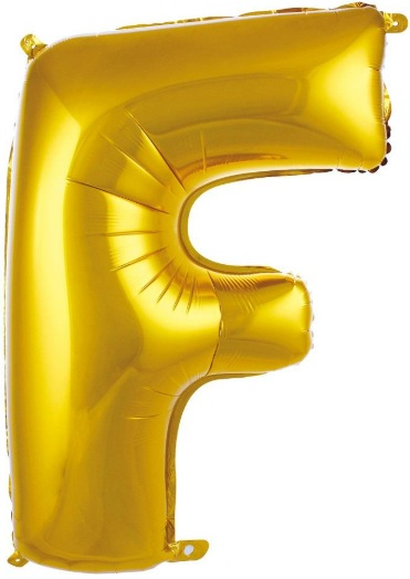 F Harfi Balon 40 inç Gold