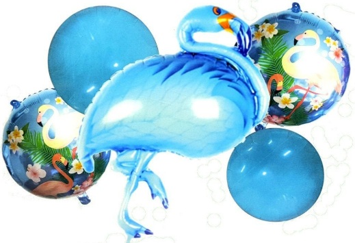 Flamingo Mavi Balon Seti