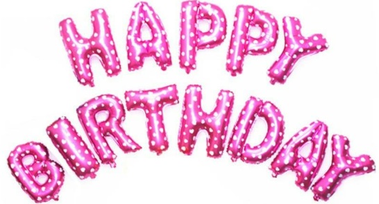 Happy Birthday Pembe Set