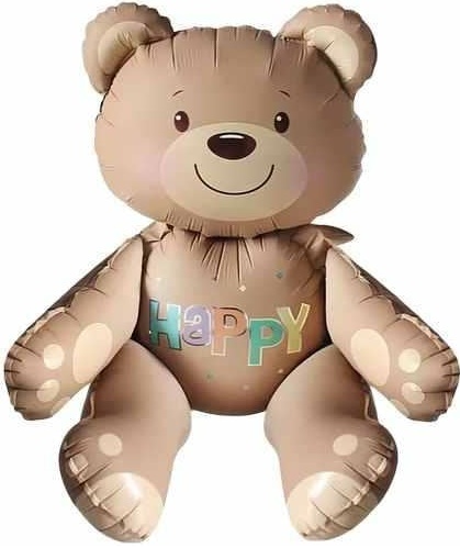 Oturan Ayı Folyo Balon Karamel