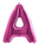 A Harfi Pembe Fuşya Folyo Balon 40 Inch 100cm