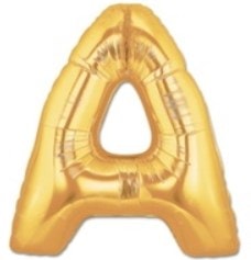 A Harfi Sarı Gold Altın Folyo Balon 40 Inch 100cm