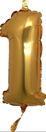 Bir Gold Altın Numara Balon 14 Inc Folyo Balon