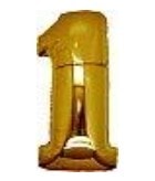 Bir Rakam Sarı Gold Altın Folyo Balon 40 Inch 100cm