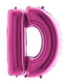 D Harfi Pembe Fuşya Folyo Balon 40 Inch 100cm