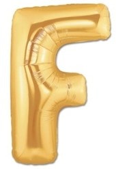 F Harfi Sarı Gold Altın Folyo Balon 40 Inch 100cm