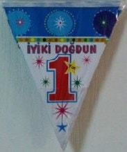Flama 1 Yaş İyi Ki Doğdun Erkek Parti Malzemesi