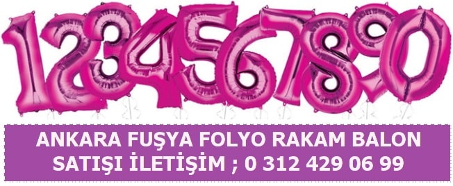 Fuşya Folyo Rakam Balon Satışı