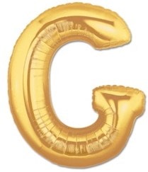 G Harfi Sarı Gold Altın Folyo Balon 40 Inch 100cm
