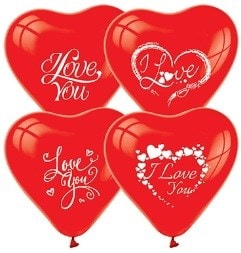 I Love You Lateks Kalp Balon