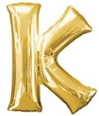 K Harfi Sarı Gold Altın Folyo Balon 40 Inch 100cm