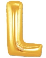 L Harfi Sarı Gold Altın Folyo Balon 40 Inch 100cm