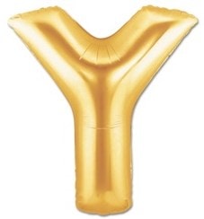 Y Harfi Sarı Gold Altın Folyo Balon 40 Inch 100cm